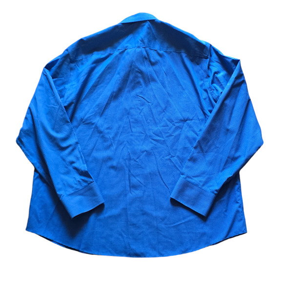 Untuckit Men’s Blue Gingfam Button Down Shirt Wrinkle free, Size 2XL - Picture 5 of 5